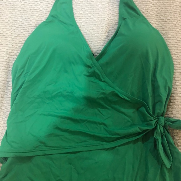 TURQUOISE COUTURE WRAP BATHING SUIT - Picture 3 of 7